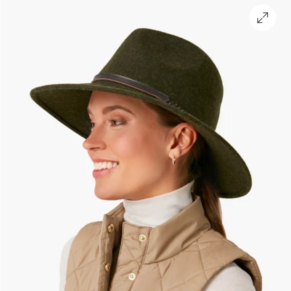 Barbour Olive Melange Tack Fedora Sz L